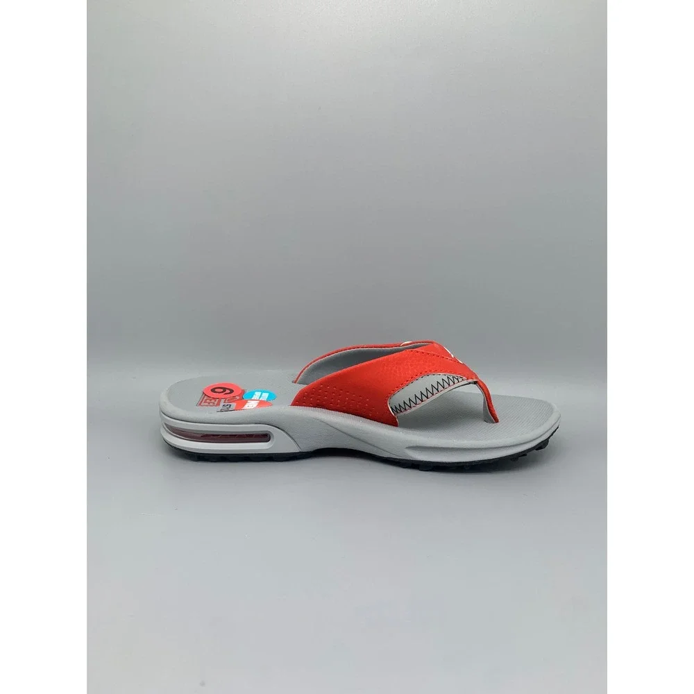 Reef Fanning Tailgate Red Grey Bottle Opener Flip-Flop Sandals CJ6406 Men's Sz 6
